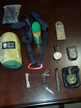 Green Compact Camping Hammock